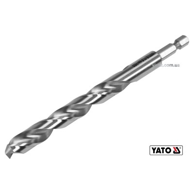 Свердло по металу YATO 11 x 142/94 мм HEX-1/4" HSS 6542 для нержавіючої конструктивної легованої сталі YT-44882
