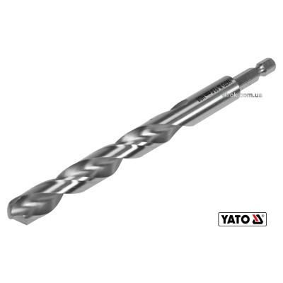Свердло по металу YATO 12 x 151/101 мм HEX-1/4" HSS 6542 для нержавіючої конструктивної легованої сталі YT-44883