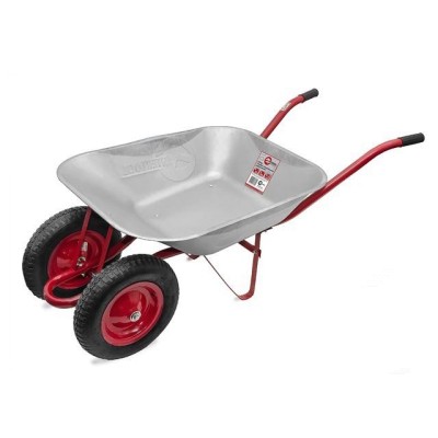 Тачка садово-будівельна, 85л., 150кг, 2 пневмоколеса з підшипником 15" (4.00-8) Intertool WB-0823