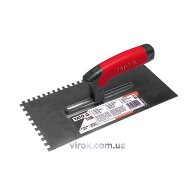 Терка-гладилка с нержавеющей стали YATO 270 х 130 мм зуб 10 х 10 мм YT-5204