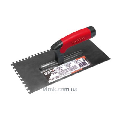 Терка-гладилка с нержавеющей стали YATO 270 х 130 мм зуб 8 х 8 мм YT-5203