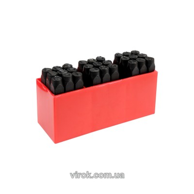 Трафарети літерні YATO, кпл. 27 шт, h-8 мм [8] YT-6863