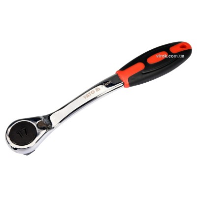 Трещотка шестигранная изогнутая YATO HEX17 HRC 42-48 CrV YT-02397