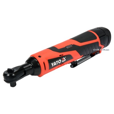 Трещотка ударная аккумуляторная YATO Li-Ion 12 В 2 Ач 3/8" 45 Нм + 4 торцевые головки YT-82902