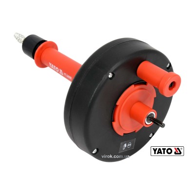 Трос для очистки канализационных труб на бобине YATO 6 мм x 6 м со шпинделем для дрели YT-24990