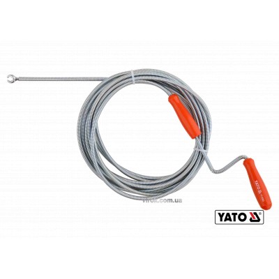 Трос для очистки канализационных труб YATO 6 мм x 5 м YT-25003