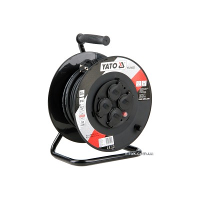 Удлинитель электрический на катушке YATO 30 м 1.5 мм? 4 гнезда 3-жильный YT-81053