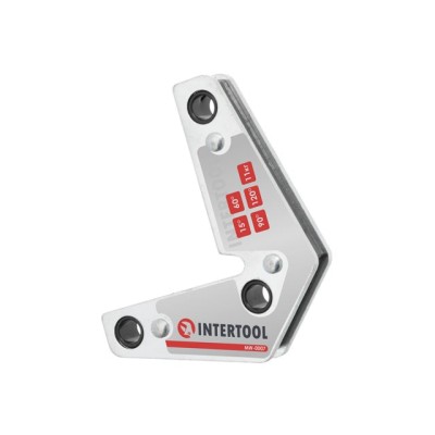 Угольник магнитный для сварки, 15°, 60°, 90°, 120°, 11 кг, 75*85 мм Intertool MW-0007