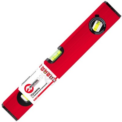 Уровень с поворотной капсулой 400мм. 3 глазка Intertool MT-1264