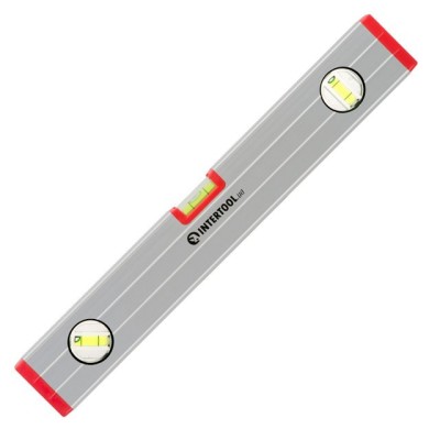 Уровень строительный 400мм 3 глазка, сечение 23*58 мм Intertool MT-1141