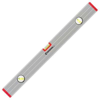 Уровень строительный 600мм 3 глазка, сечение 23*58 мм Intertool MT-1142