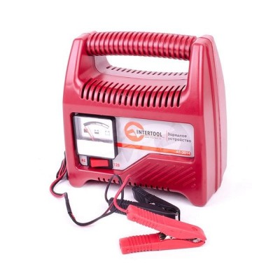 Устройство зарядное для аккумуляторов 6/12 В, до 6 А, 10-60 Ач, стрелочный индикатор, с трансформатором Intertool AT-3014