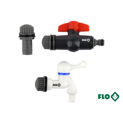 Вентили для сборного бака дождевой воды из ПВХ FLO ?3/4" 3 шт 89081