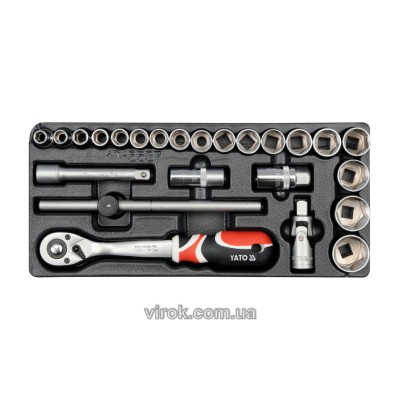 Вклад для инструментального шкафа YATO набор отверточных 1/2" и аксессуары YT-5537