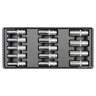Вклад для инструментального шкафа YATO торцевые ключи 1/2" 14 шт YT-5539