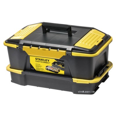 Ящик для инструментов пластиковый STANLEY "Click & Connect" 31 x 24.7 x 50.7 см с органайзером STST1-71962 Ящик для инструментов пластиковый STANLEY "Click & Connect" 31 x 24.7 x 50.7 см с органайзером STST1-71962