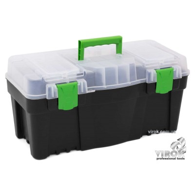 Ящик для інструментів з органайзером пластиковий Green box 25" TM VIROK 597 х 285 х 320 мм 79V225