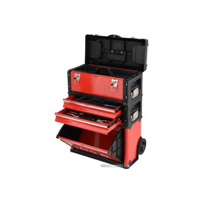 Ящик-тележка с инструментами на колесах YATO с 3 секциями 78 шт YT-09104