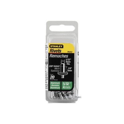 Заклепки алюминиевые STANLEY ?= 4 х 3 мм 20 шт 1-PAA52T