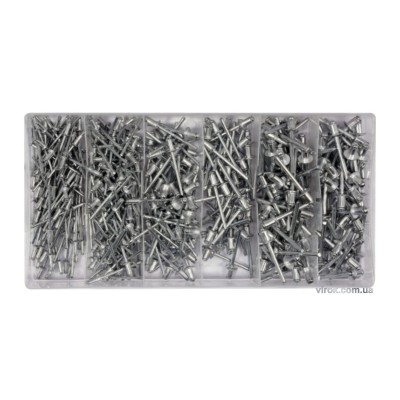 Заклепки алюминиевые YATO ?=2.4, 3.2, 4, 4.8 мм х 6.4 мм 400 шт YT-36420