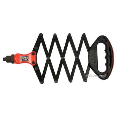 Заклепочник "гармошка" YATO для заклепок ?=2.4, 3.2, 4, 4.8, 6.4 мм 240-810 мм YT-36060