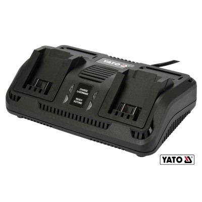 Зарядное устройство с 2 терминалами YATO до аккумуляторов Li-Ion 18 В от сети 230 В YT-82849