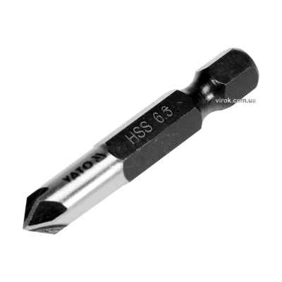 Зенковка коническая по металлу YATO HEX- 1/4" 6.3 x 40 мм HSS YT-44721
