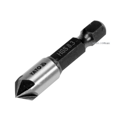 Зенковка коническая по металлу YATO HEX- 1/4" 8.3 x 40 мм HSS YT-44722