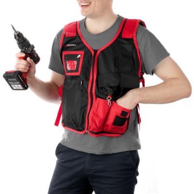 Жилет слюсарно-будівельний, 7 кишень, поліестер Intertool SP-1001