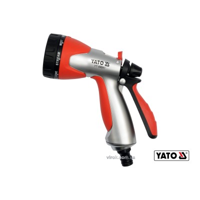Зрошувач-пістолет 8-режимний YATO до шлангу 1/2", ABS-пластик YT-99841