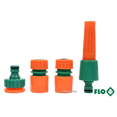 Зрошувач прямий FLO з набором з'єднань 3/4", 1", ABS-пластик, 4 шт 89255 Зрошувач прямий FLO з набором з'єднань 3/4", 1", ABS-пластик, 4 шт 89255