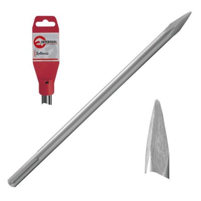 Зубило пікоподібне SDS-MAX 18х400 мм Intertool SD-0445