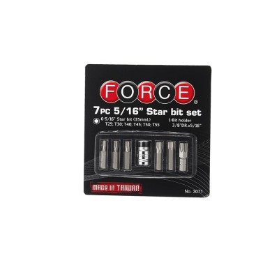 5/16" Набор бит Torx с держателем 7 пр в блистере  FORCE 3071