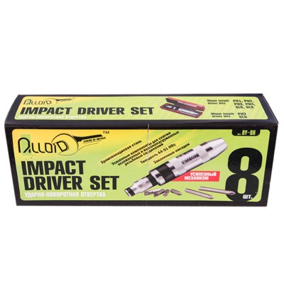 Alloid. Ударно-поворотная отвертка, 8 предм. (ОУ-8Н/21998)