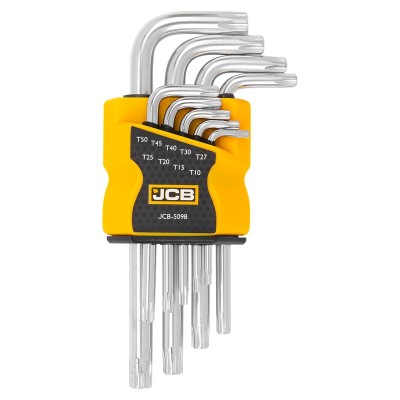 Haбіp Г-подіб. ключів TORX 9 од. (T10H-T50H) JCB Tools JCB-5098