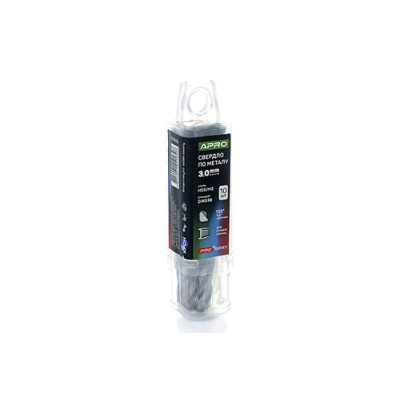 Свердло по металу HSS/M2 ( 6542 ) ?3,0мм (пач 10шт) APRO 830668