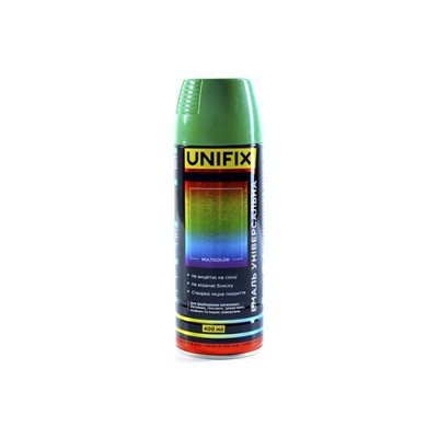 Емаль універсальна акрилова RAL6029 зелений глянець м'ятний 400мл UNIFIX 951029