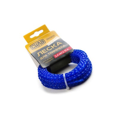 Леска для триммера 2,4мм крученый квадрат 15м СИЛА 550203