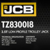 Домкрат подкатной гидравлический 2,5т JCB Tools JCB-TZ830018