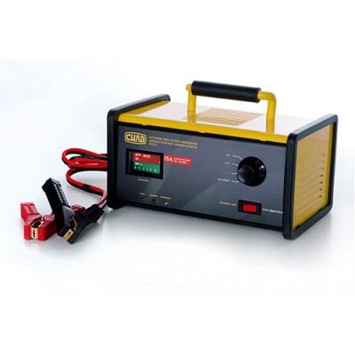 Устройство пуско-зарядное для авто 15А (100А), 12-24В, до 300Ah (подходит на свинцово-кислотные АКБ) (стрелочный индикатор) СИЛА 900211