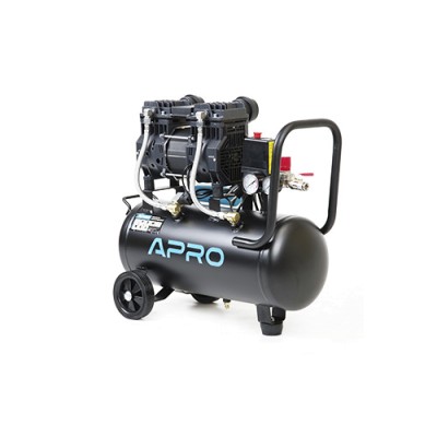 Компресор двоциліндровий безмасляний 1.5кВт 240л/хв 8бар 24л APRO 850171