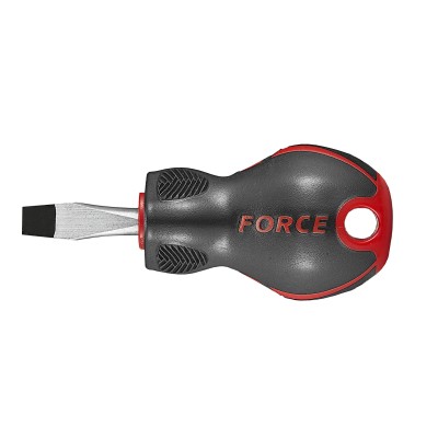 Отвертка шлицевая SL короткая 6.5 мм, L=25 мм FORCE 713065S