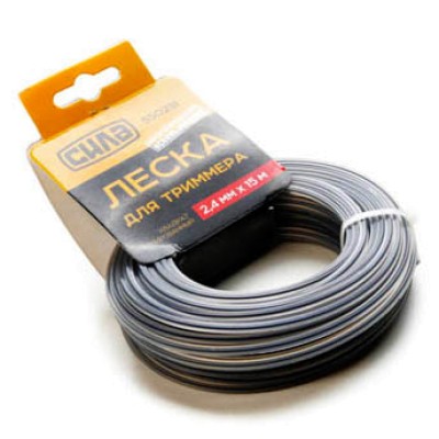 Леска для триммера 1,6мм крученый квадрат 15м СИЛА 550199