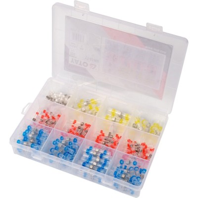 Кембрики термоусадні при t≤ 105°C з припоєм Yato, для провідників 0,25- 6,0 мм², 220 шт YT-81460