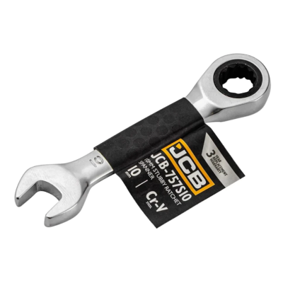 Ключ гаечный короткий с трещоткой 10 мм JCB Tools JCB-757S10