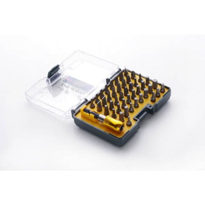 Набір 44 біти 1/4 + битоутримувач CrV (пластиковий кейс) СИЛА 302014