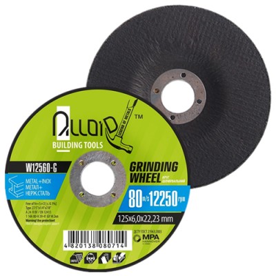 Коло шліфувальне по металу Alloid 27 14А 125*6,0*22,23мм W12560-G