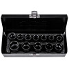 Набор ударных головок в металлическом кейсе 12 ед. 1/2" (6-гр.) JCB Tools JCB-4129-5MPB