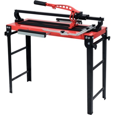 Плиткоріз ручний з розкладним столом Yato, 1 напрямна l= 600 мм, t≤ 14 мм, 300х 800х 650мм YT-37040