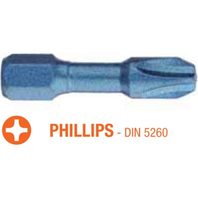 Насадка отверточная ударная BLUE SHOCK USH PH2 x TORSION 30 мм 10 шт UUSG0062442